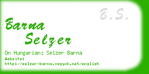 barna selzer business card